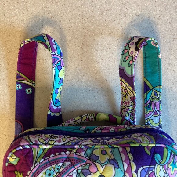 Vera Bradley Backpack EUC Purple Paisley Heather Pattern